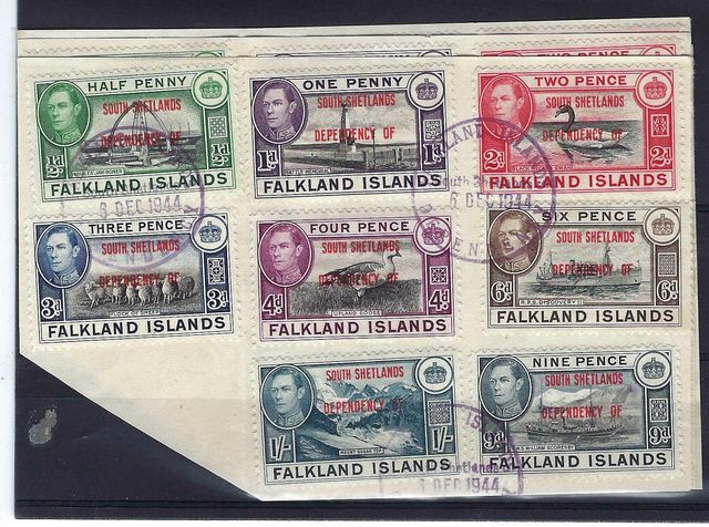 Image of Falkland Island Dependencies SG A1/D8 FU British Commonwealth Stamp